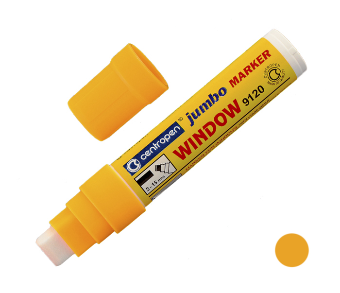 značkovač křídový JUMBO 9120 na okna-oranžový