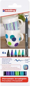popisovač EDDING 4200/6ks štětcový na porcelán