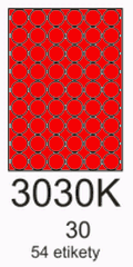 etikety LAS terč.30mm signální