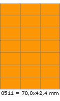 etikety LAS 70x42,4/100 barevné