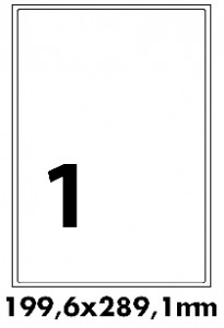 etikety LAS 199,6x289,1 /100 bílé