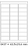 etikety LAS 63,5x29,6/100 bílé