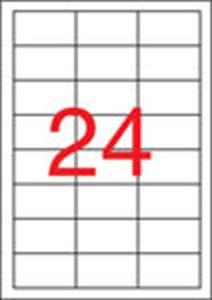 etikety LAS 64,6x33,8 /100 bílé