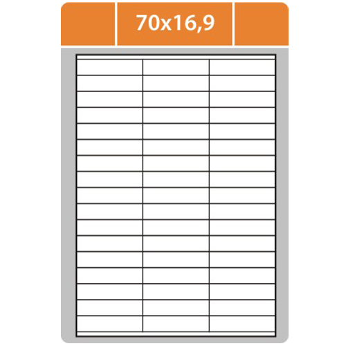 etikety LAS 70x16,9/100 bílé