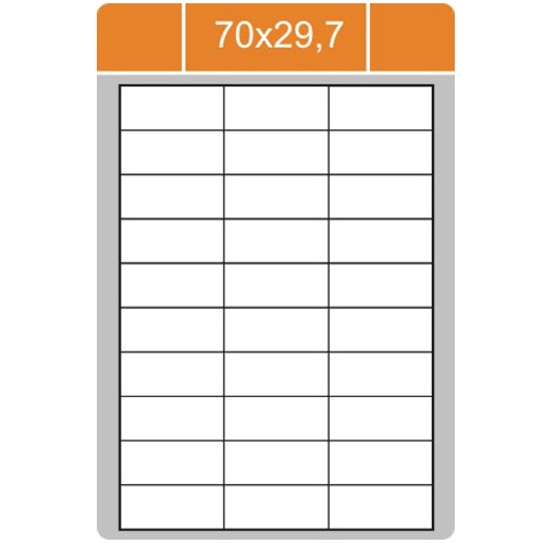 etikety LAS 70x29,7 /100 bílé