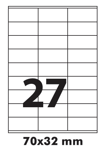 etikety LAS 70x32/100 bílé