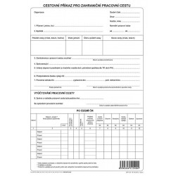 cestovní příkaz do zahraničí A4/1154