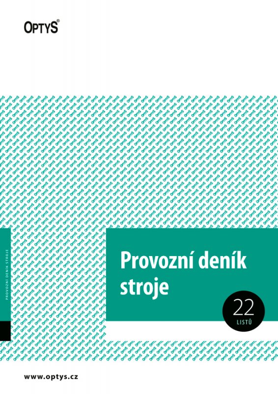 provozní deník stroje A4 / 1234