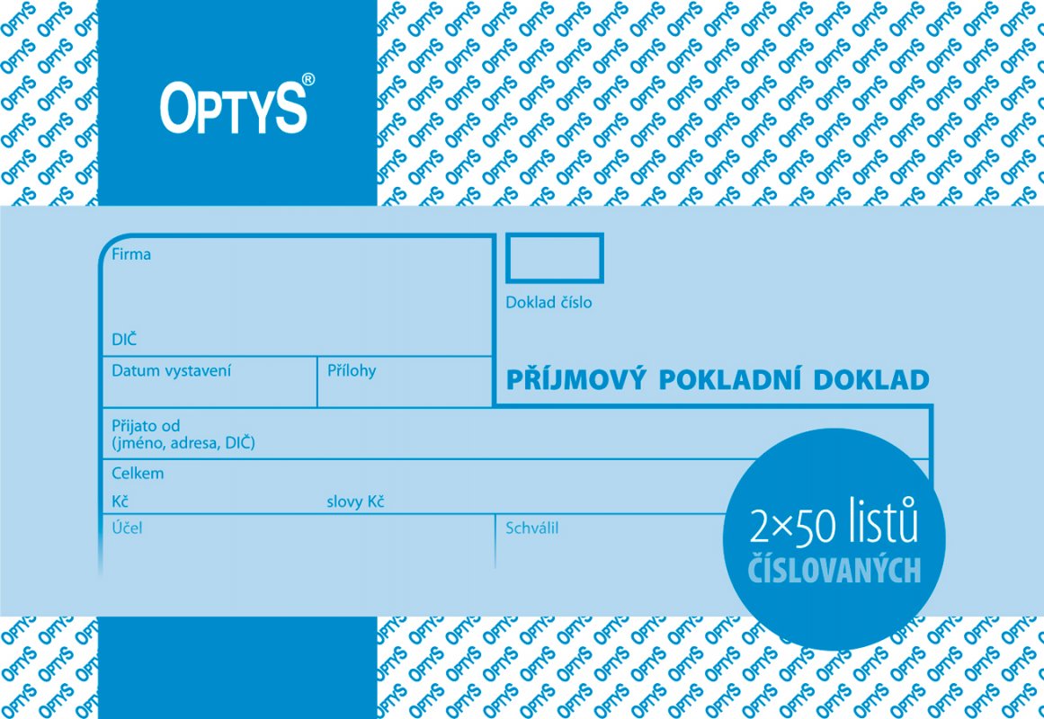 příjmový pokladní doklad A6 / 1039
