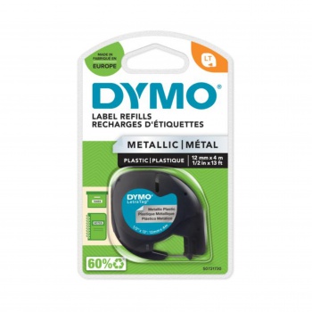kazeta Dymo LetraTag 12mm/4m metal SILVER
