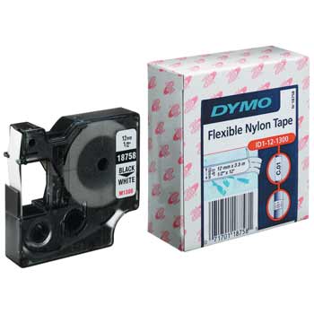 kazeta D1:DYMO nylonová flex.12mm/3,5m Č-B