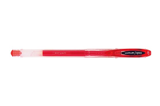 gel.roller UNI BALL/UM -100 červený