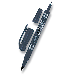 popisovač Pilot TWIN marker Begreen černý